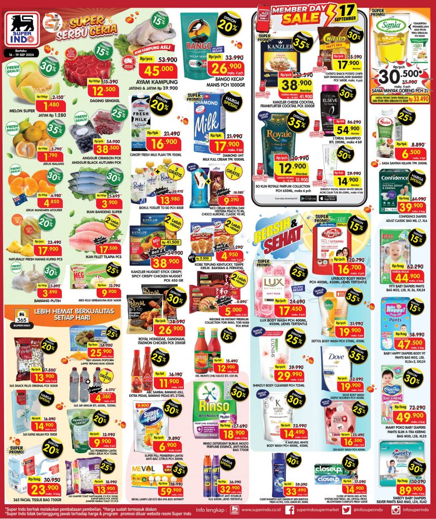 Promo Katalog SuperINDO Periode 16-19 Sep 2024 Super Serbu Ceria